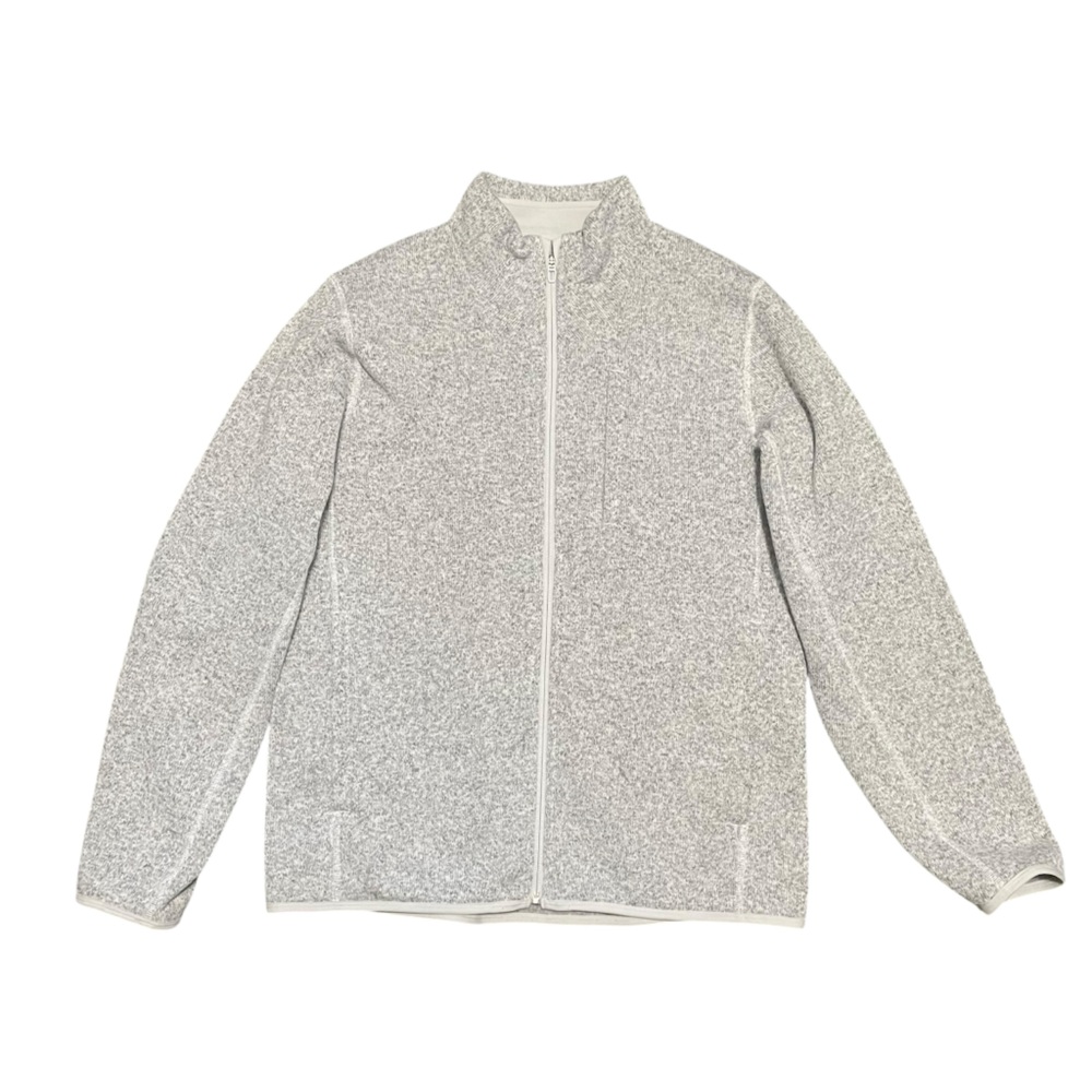 lululemon Sojourn Fleece-Lined Knit Jacket Heather Size M Cozy Outdoor Travel